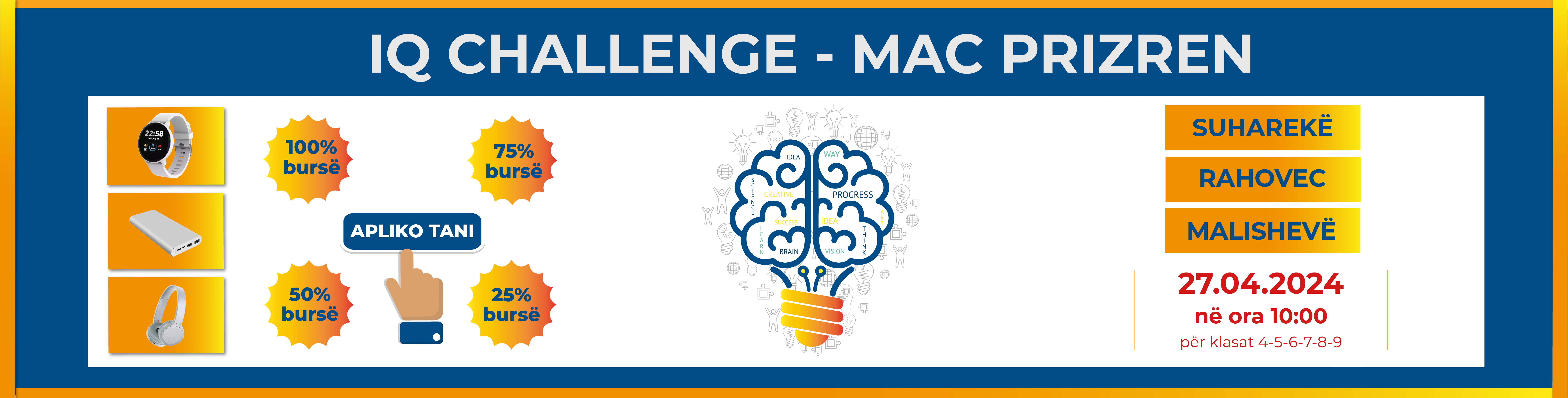 Apply for IQ CHALLENGE - MAC PRIZREN