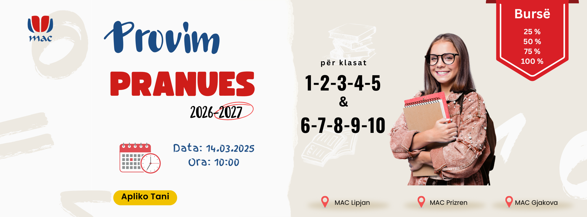 Entrance Exam - Provimi Pranues